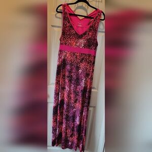Pink Leopard Print Women's Dress Size XL